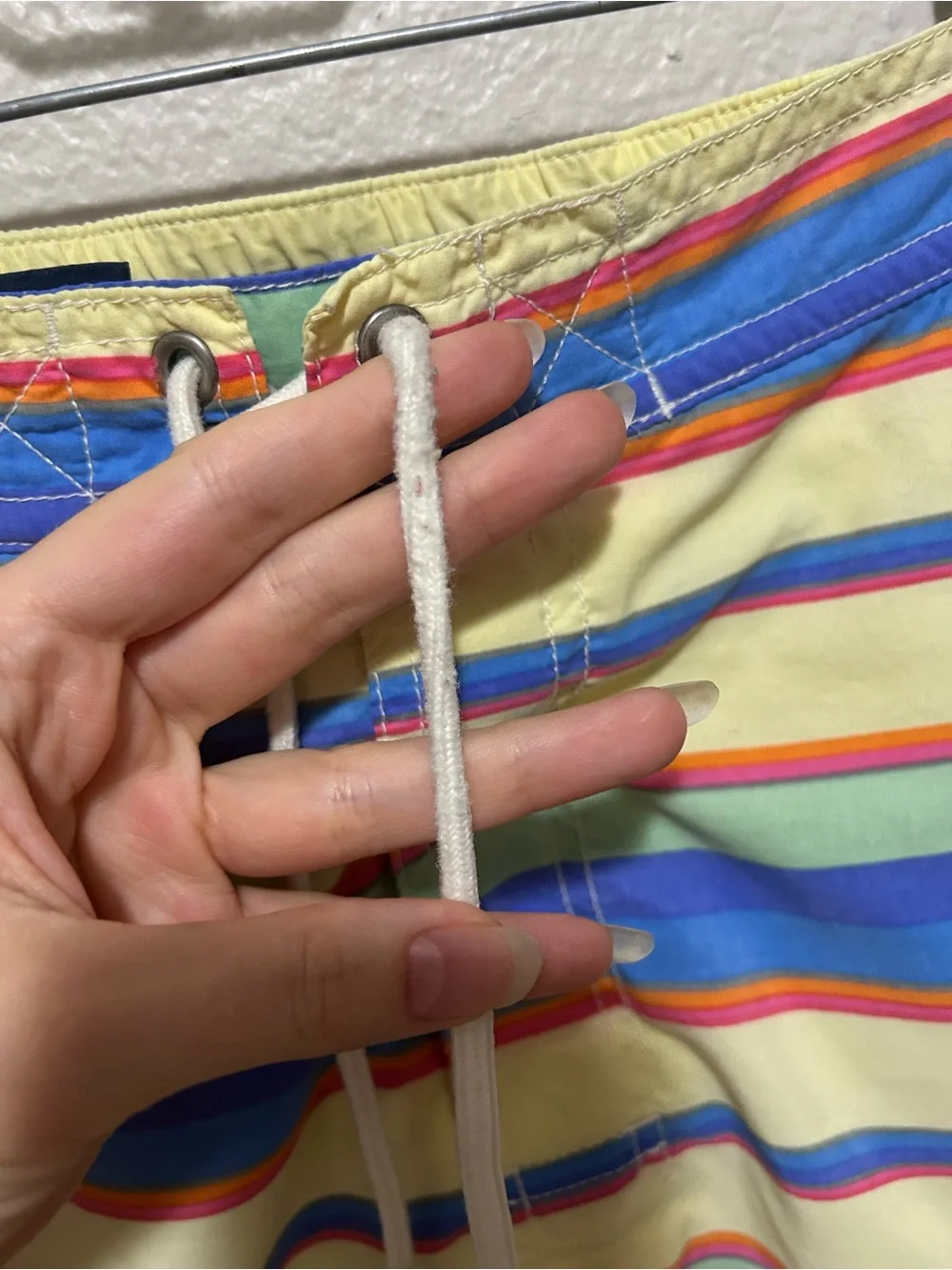 Vintage Polo Ralph Lauren Striped Multi-Color Swim Shorts Size Small
